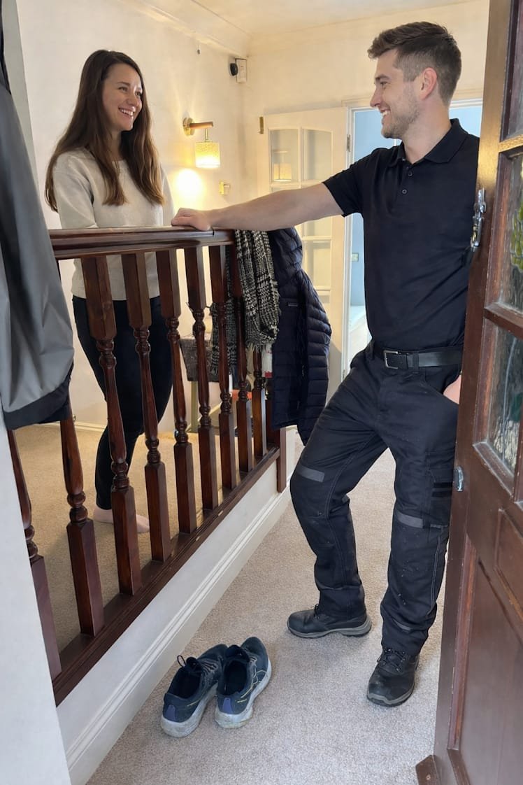 Electrician working on a domestic installation